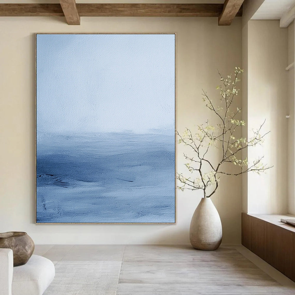 Gradient Blue Abstract Sea - Serene Coastal Abstract Art GAB0476