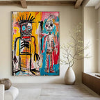 Abstract Figure Duo Painting for Alternative Art Spaces HENG099