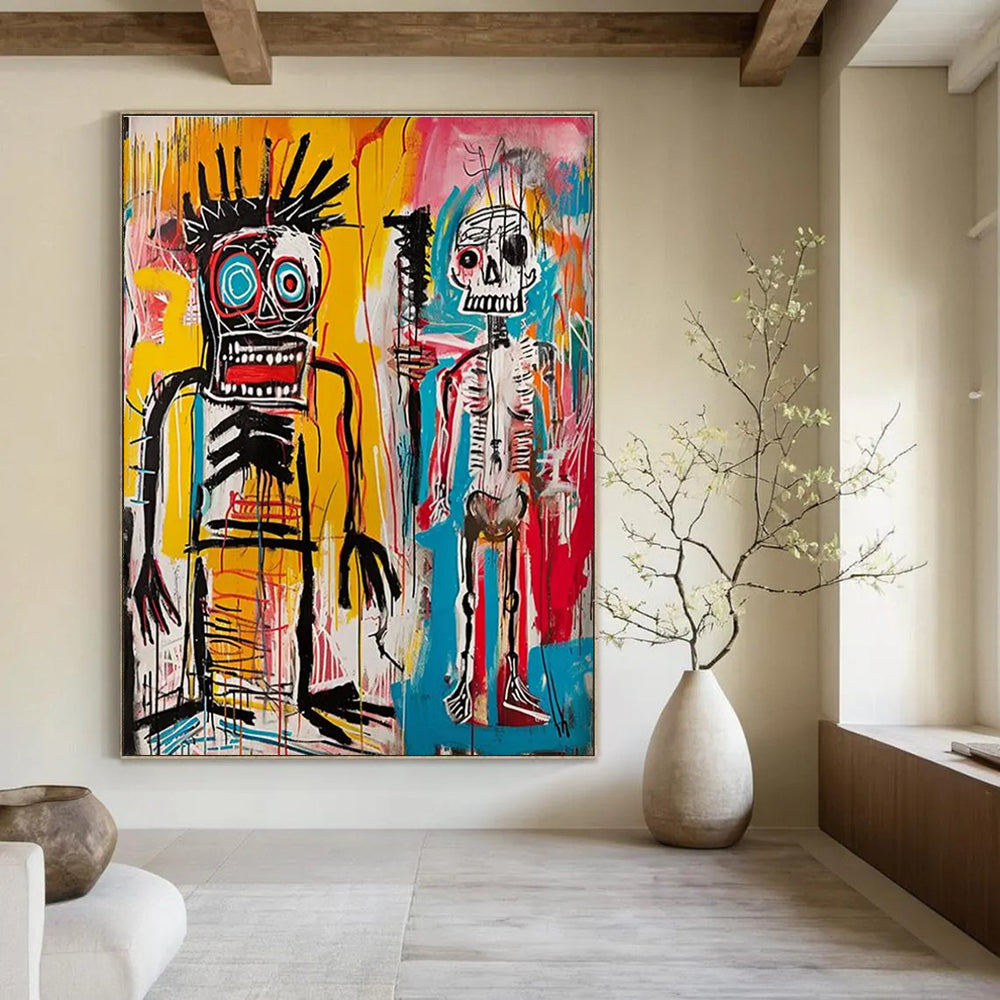 Abstract Figure Duo Painting for Alternative Art Spaces HENG099