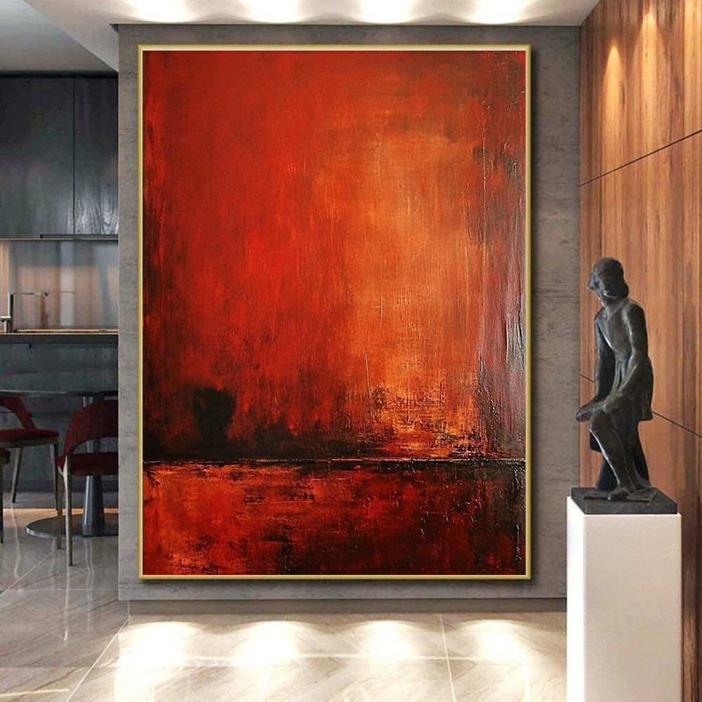 Red Abstract Painting with Intense Warmth WINK127