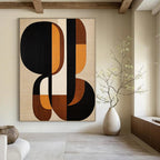 Interconnected Shapes Abstract Painting for Collaborative Workspaces GAB1358