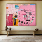 Pink Abstract Graffiti Painting for Urban Lofts YHT198