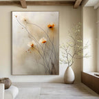 Delicate Flower Stems - Minimalist Botanical Abstract Art GAB0497