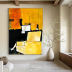 Yellow Armchair Abstract Painting for Modern Living Room Corners GAB1180