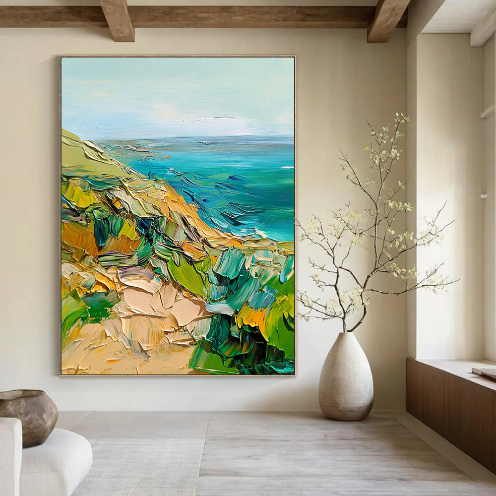 Colorful Coastal Abstract - Vibrant Seaside Abstract Art GAB0519