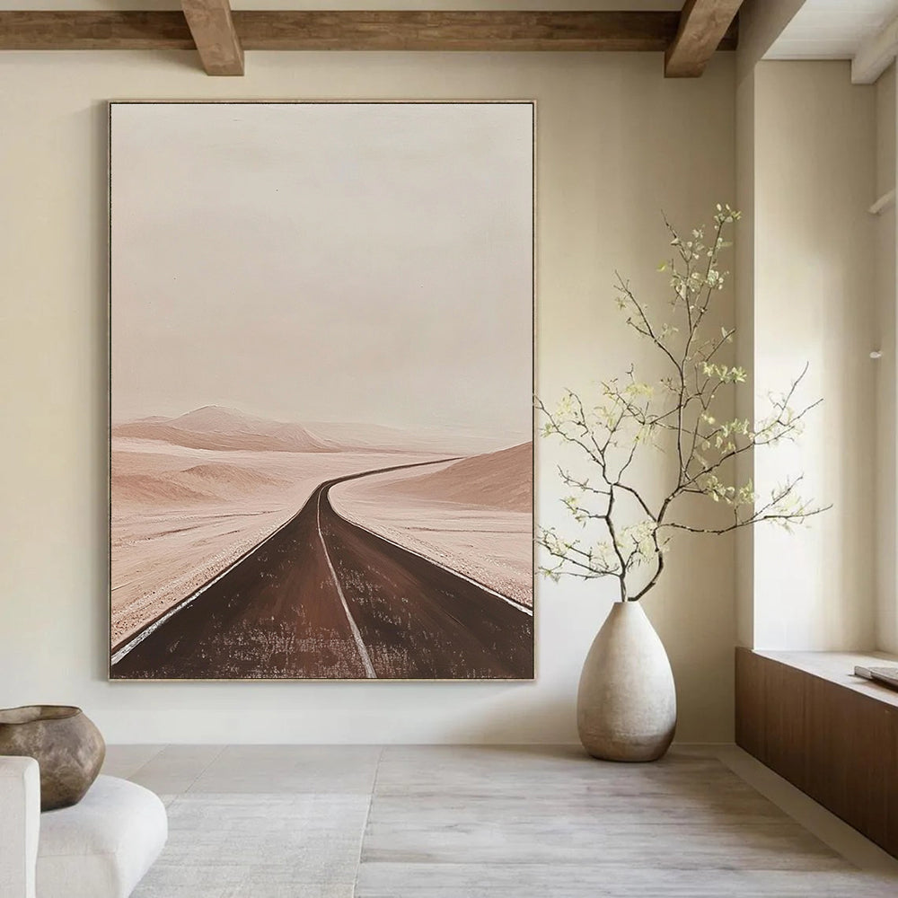 Desert Road Minimalist Landscape Abstract Painting GAB0327