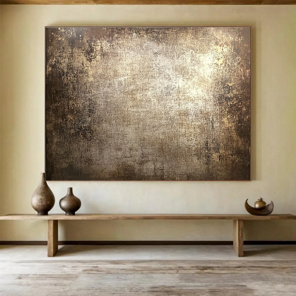 Bronze - Textured Abstract  Timeless Rustic Charm ABS072