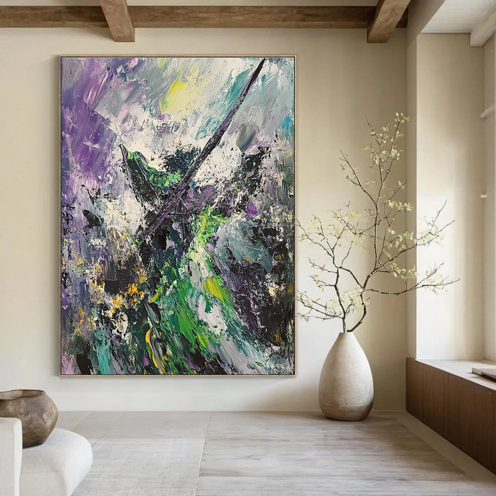 Vibrant Abstract Chaos Painting for Modern Art Gallery Installations GAB1297