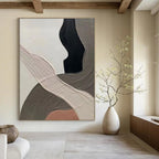 Close - Up Color - Block Abstract Painting for Modern Art Studios HENG523