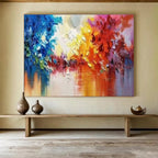 Colorful Tree Abstract Painting for Artistic Studios YHT186