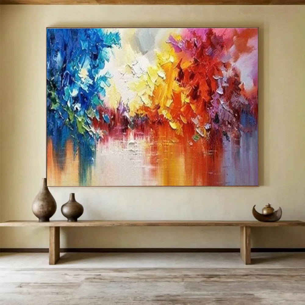 Colorful Tree Abstract Painting for Artistic Studios YHT186