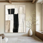 Monochrome - Figure Abstract Painting for Modern Art Studios GAB0869