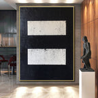 Minimalist - Striped Abstract Painting with Monochromatic Palette WINK876