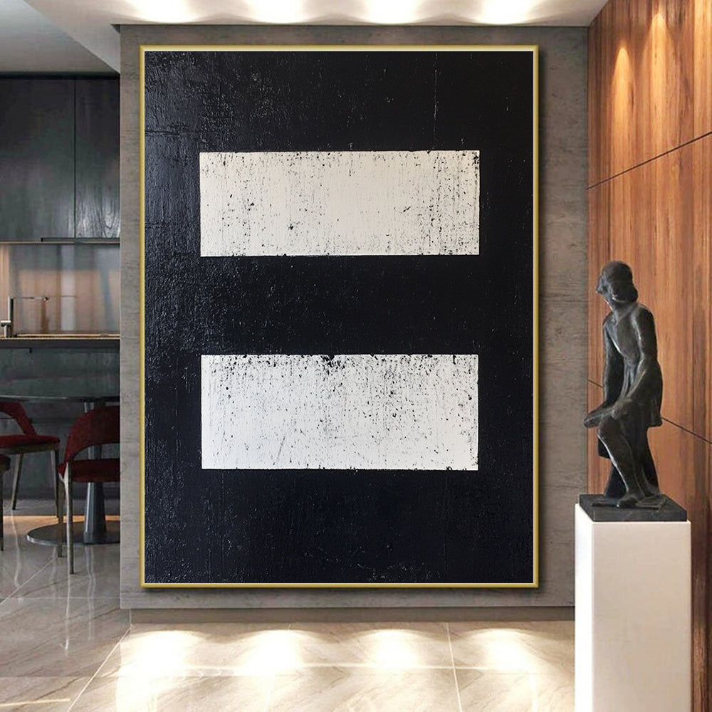 Minimalist - Striped Abstract Painting with Monochromatic Palette WINK876