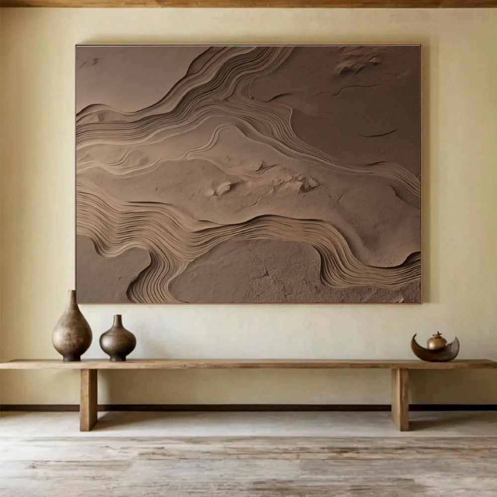 Sand Dune Abstract Painting for Nature - Inspired Spaces YHT094