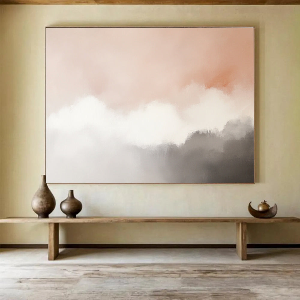 Soft Cloud Abstract Painting with Serene, Airy Compositions ABS518