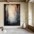 Misty Forest Abstract Painting for Mysterious Vibes GAB0727