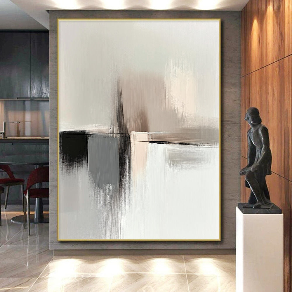 Soft Neutral Abstract Painting with Subtle Textures WINK615