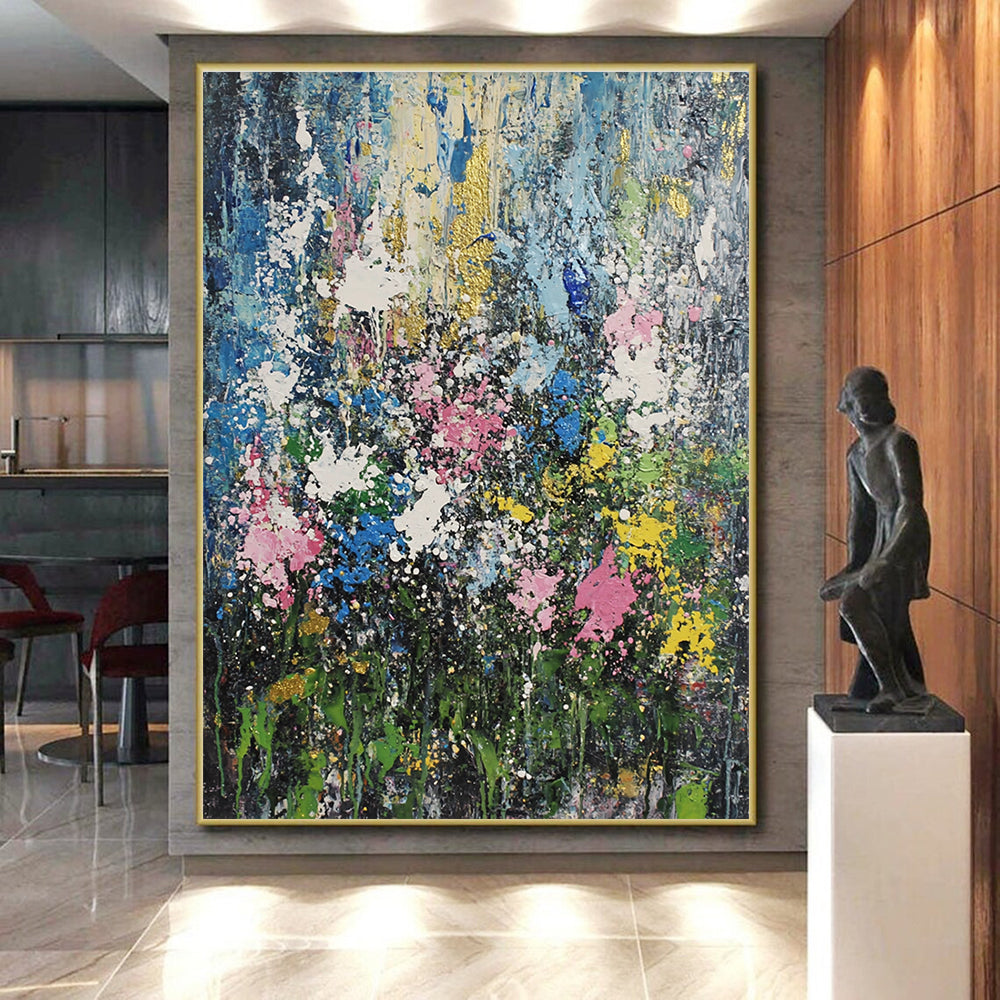Floral Explosion Abstract Painting with Lush Abundance WINK198