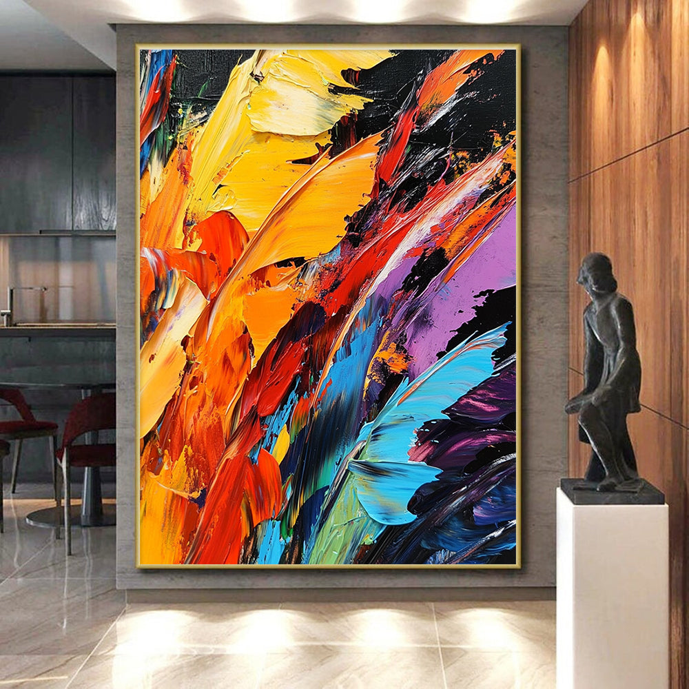 Colorful Textured Abstract Painting with Rich Layers WINK599