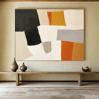 Neutral - Toned Geometric Abstract  Subtle Sophistication ABS105