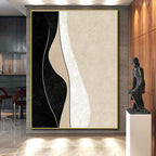Curved Neutral Shapes Abstract Painting with Elegant Simplicity WINK098