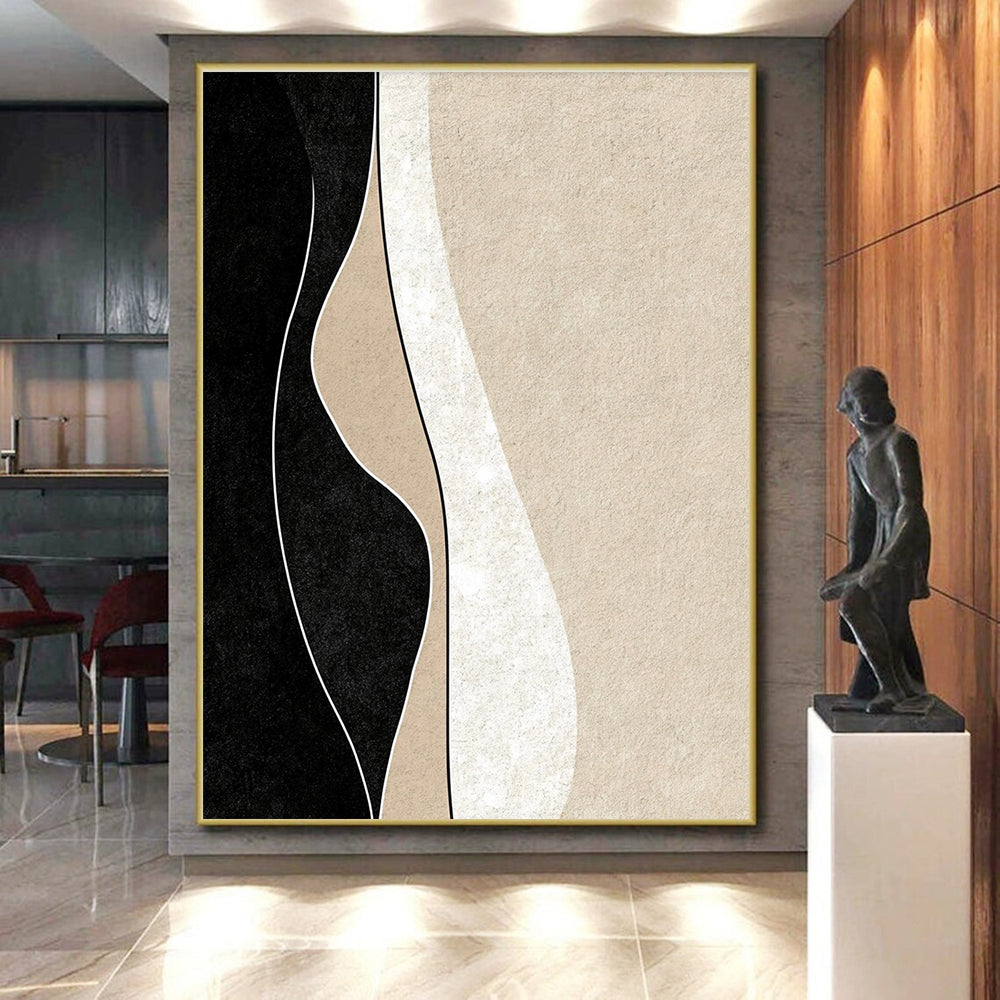 Curved Neutral Shapes Abstract Painting with Elegant Simplicity WINK098