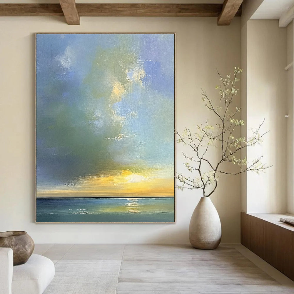 Calm Sea Sunset - Minimalist Landscape Abstract Painting GAB0632