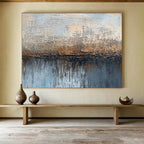 Textured Coastal Impression with Earthy Tones Abstract Painting ABS315