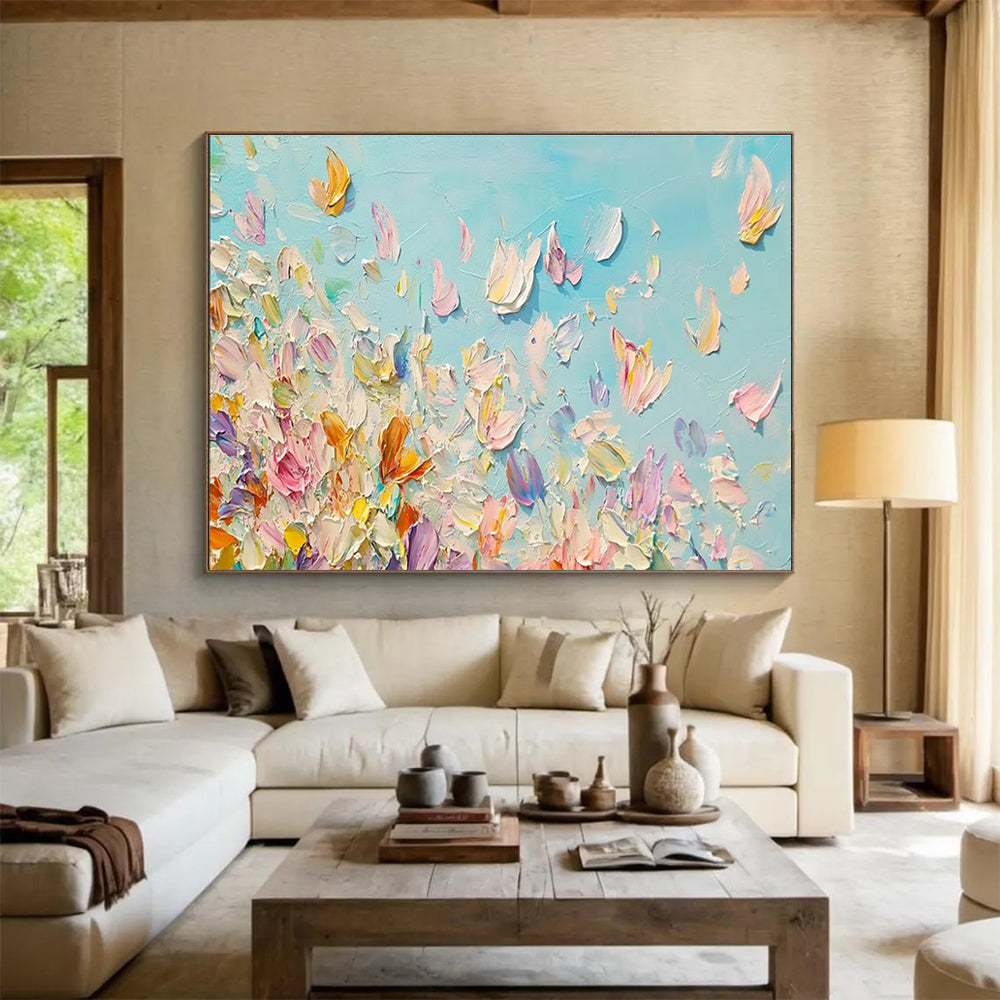Colorful Petal Abstract Painting for Floral - Themed Boutiques YHT410