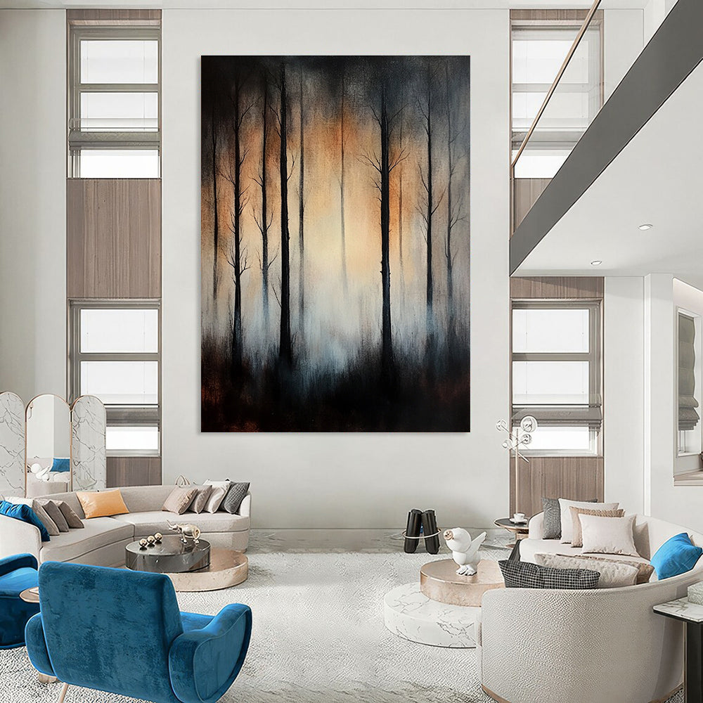 Misty Forest - Ethereal Landscape Abstract Painting GAB0625