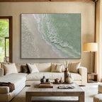 River and Greenery Abstract Painting for Nature - Inspired Home Offices YHT250