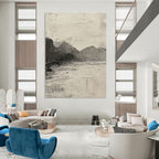 Monochromatic Abstract Landscape Painting for Minimalist Galleries GAB1115