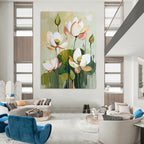 Lotus Flower Abstract Painting for Zen Gardens GAB0778