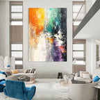 Colorful Textured Abstract Painting for Creative Art Studios GAB0892