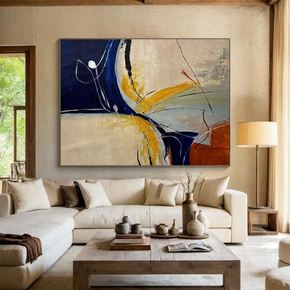 Minimalist Abstract Shapes Painting for Contemporary Offices YHT331