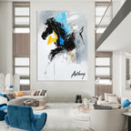 Abstract Horse Painting for Equestrian - Themed Clubs GAB0809