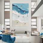Surfers on Waves Dynamic Abstract Painting for Energetic Spaces GAB1482