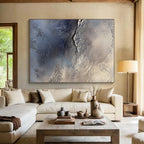 Silver Textured Gradient Painting with Industrial Glamour WINK066