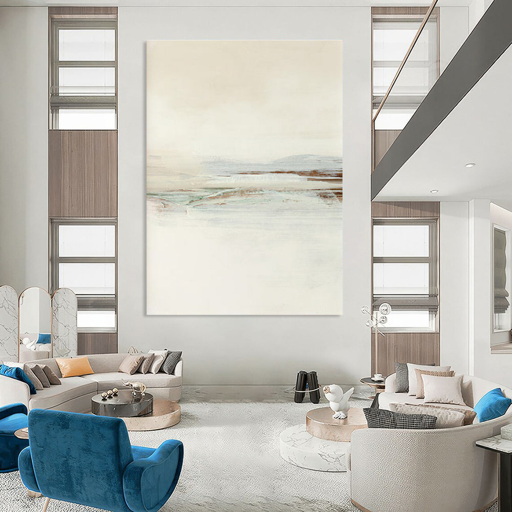 Calming Soft - Toned Abstract Landscape for Neutral Interiors HENG224