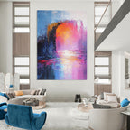 Colorful Archway Sunset Abstract Painting for Dreamy Spaces GAB0728