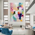 Pastel Color Burst Abstract Painting for Light - Hearted Breakfast Nooks GAB0911