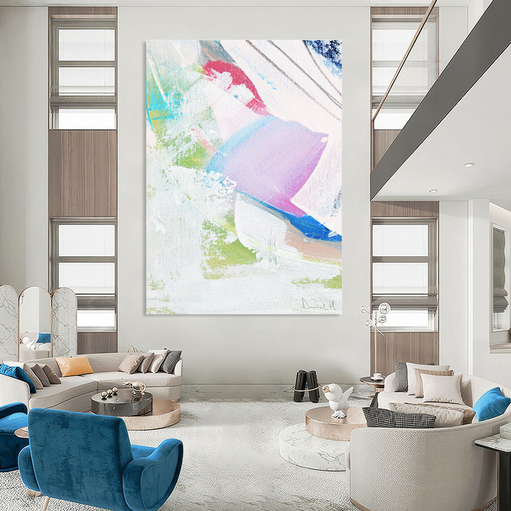 Colorful Abstract Expression Painting for Creative Kids’ Spaces HENG149