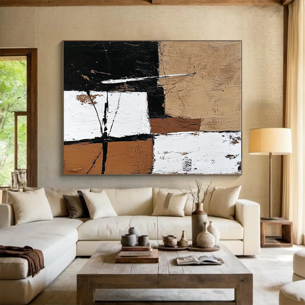 Earthy Tones Abstract Painting with Rustic Harmony WINK354