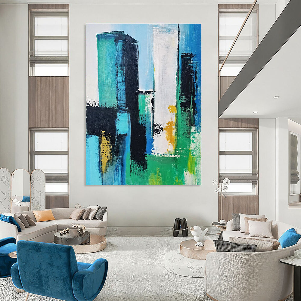 Colorful Cityscape Abstract Painting for Modern Living GAB0694