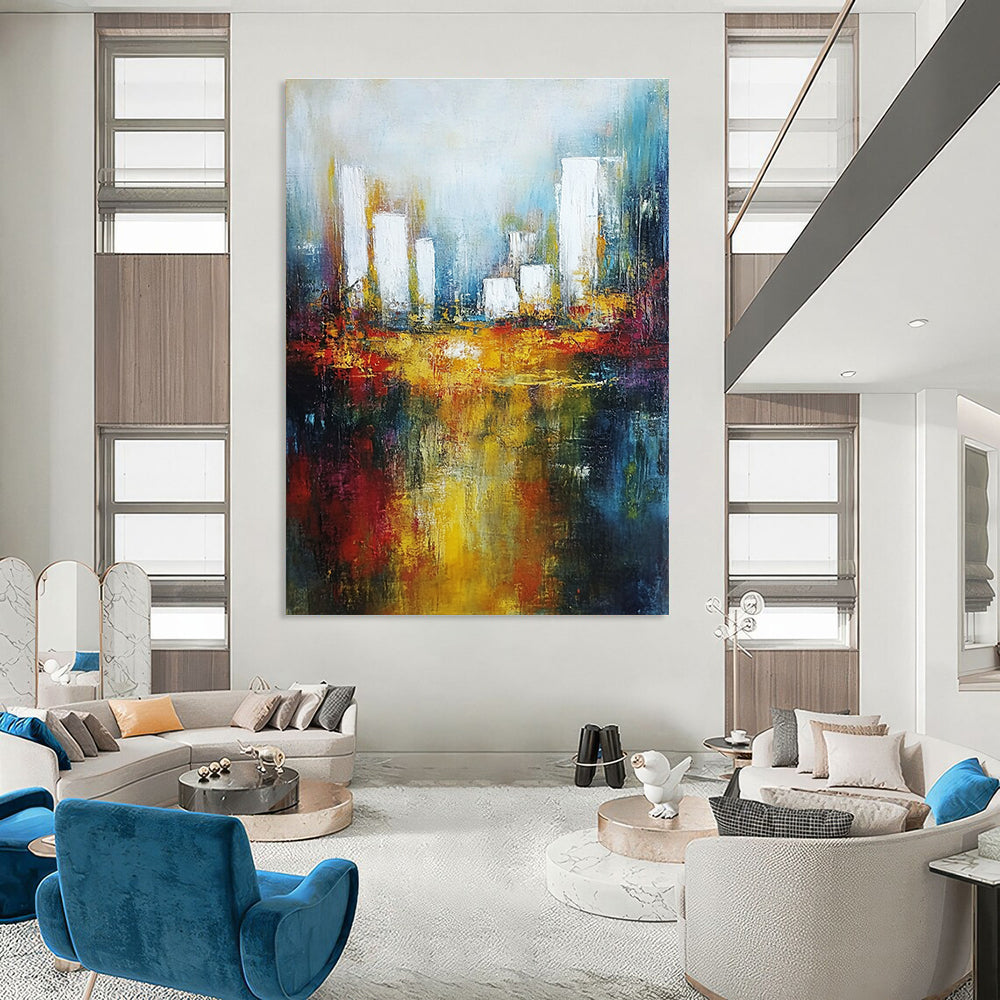 Cityscape Abstract - Vibrant Urban Landscape Art GAB0540