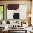 Repeating Deep Shapes Abstract Painting with Rhythmic Allure WINK176
