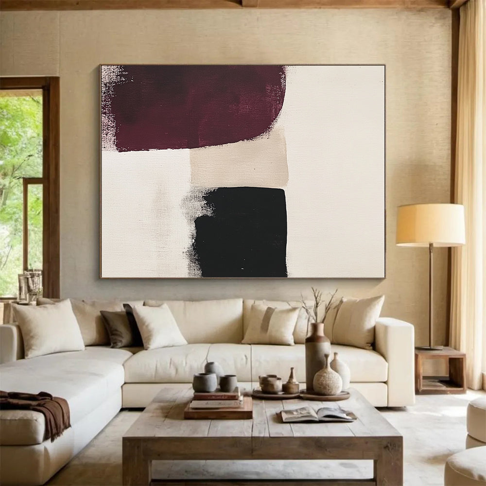 Repeating Deep Shapes Abstract Painting with Rhythmic Allure WINK176
