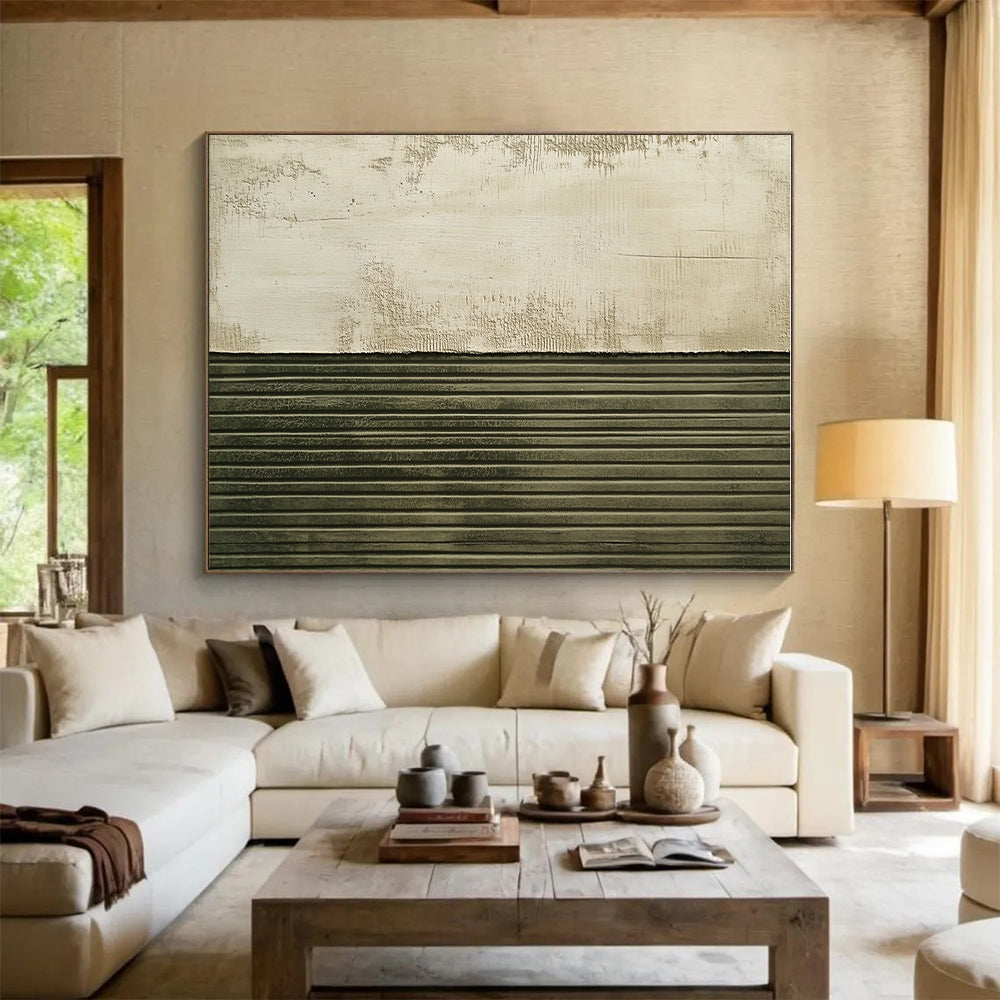 Textured Two - Tone Abstract Painting with Industrial Edge WINK290