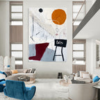 Whimsical Abstract “Ow lips” Painting for Eclectic Café Interiors GAB1245